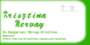 krisztina mervay business card